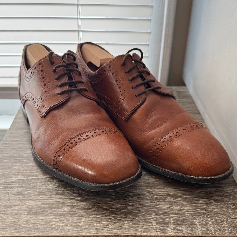 Nunn Bush Brown Leather Oxford Shoes